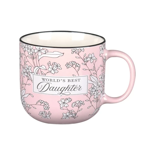 Ceramic Mug - World's Best Daughter Pink