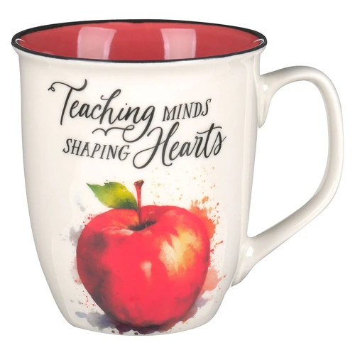 Ceramic Mug Teaching Minds Shaping Hearts Red Apple (414 ml)