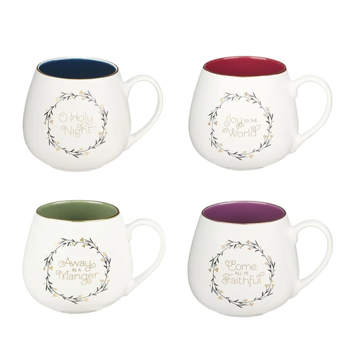 Ceramic Mug Set - Christmas Wreath (350ml)