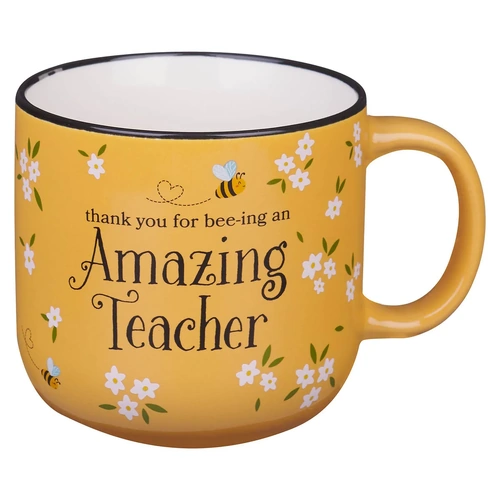 Ceramic Mug Amazing Teacher Blossom and Bees  (414 ml)