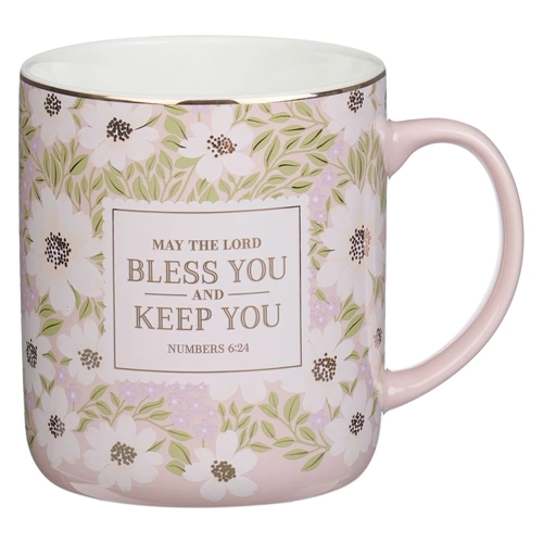 Ceramic Mug Bless and Keep You Blush Numbers 6:24)