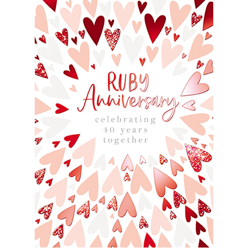 Card - 40th Ruby Anniversary