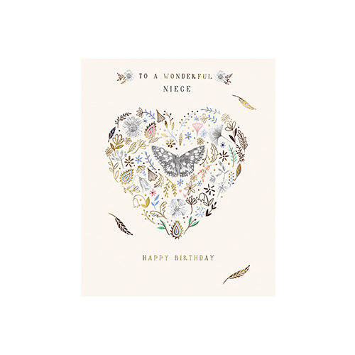 Card - Niece Happy Birthday Butterflies