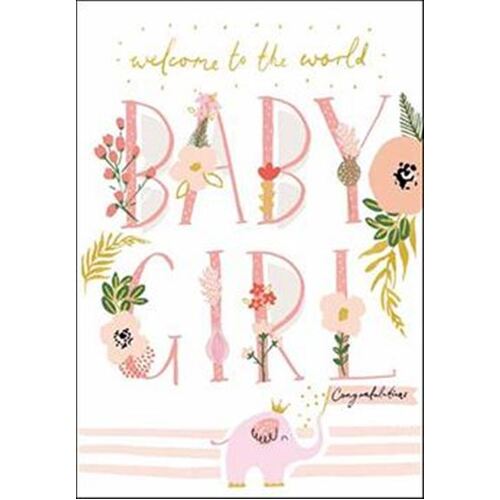 Card - Baby Girl Congratulations