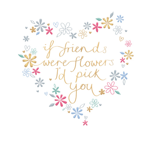 Card - Birthday Friends Flowers