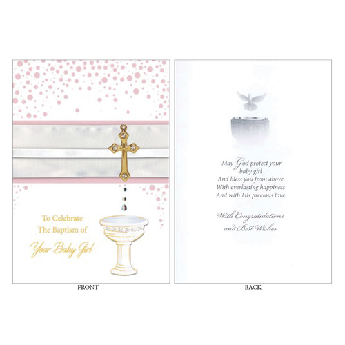 Card - To Celebrate the Baptism of your Baby Girl