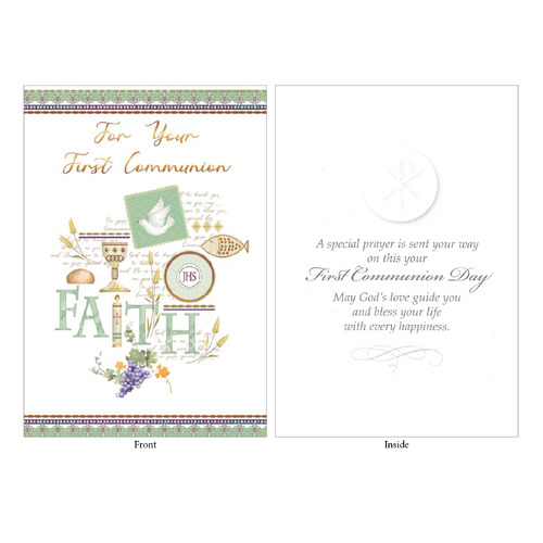 Card - Communion with Insert Symbolic