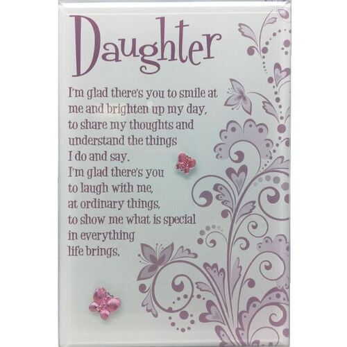 Glass Plaque - Daughter