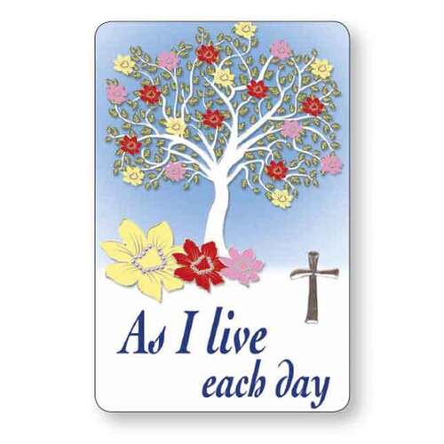 Laminated Prayer Card - As I Live Each Day