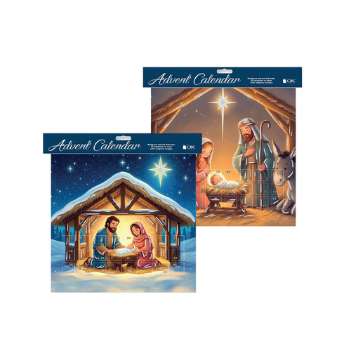 Advent Calendar With Glitter - Sold Individually