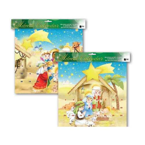 Advent Calendar With Glitter - Sold Individually