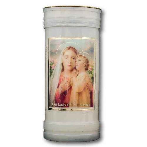 Devotional Candle - Mother and Child (Our Lady of the Rosary)