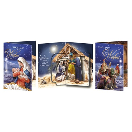 Christmas Pop Up Nativity Cards - 2 Designs