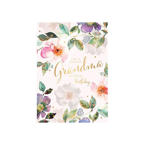 Card - Birthday Special Grandma Flowers