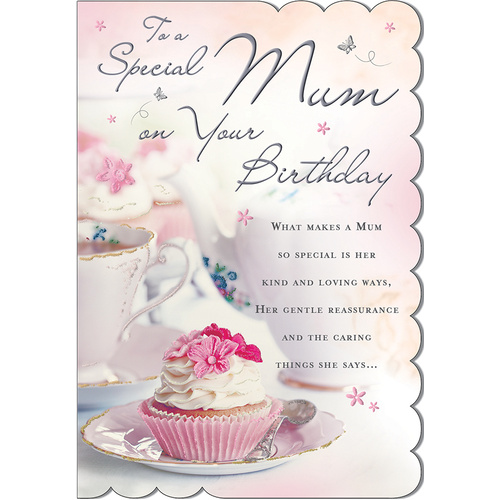 Card - Birthday Mum Teacup and Cake