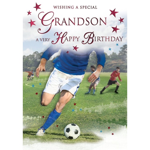 Card - Birthday Grandson Footballer