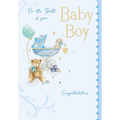 Card - Baby Boy Teddy Bear