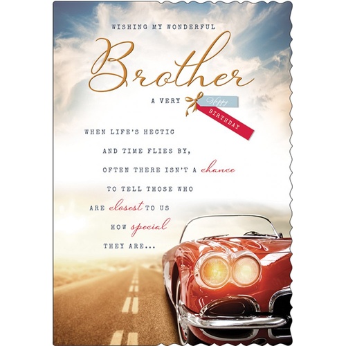 Card - Birthday Brother Car