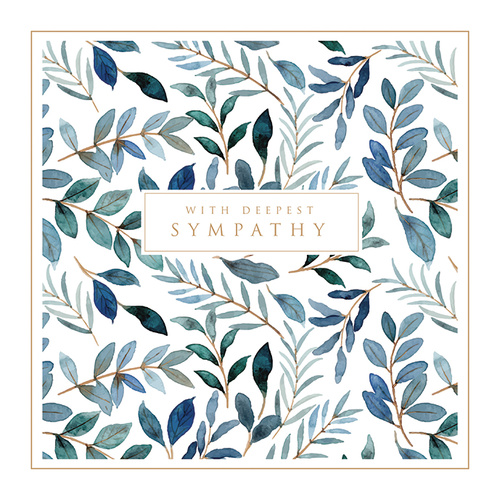 Card - With Sympathy Leaves