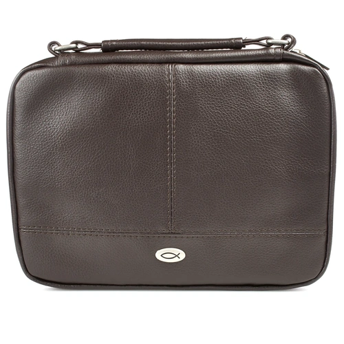 Bible Cover Medium Two-Fold Luxleather Organizer Brown