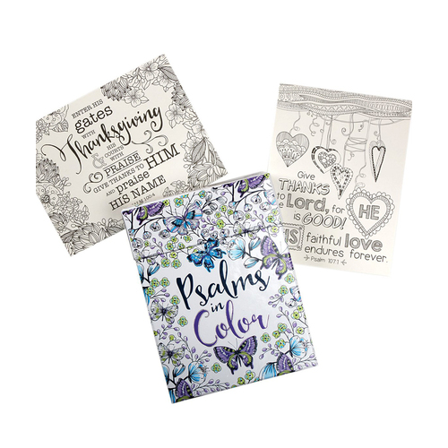 Colouring Cards Boxed - Adult - Psalms