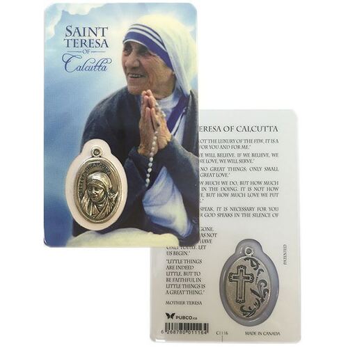 Lam. Card & Medal - St Teresa of Calcutta