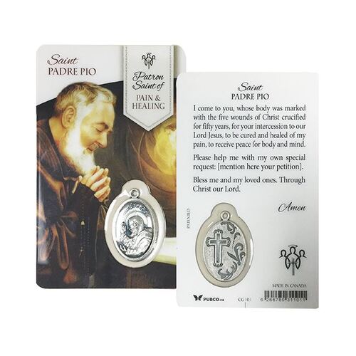 Lam Card & Medal - Padre Pio