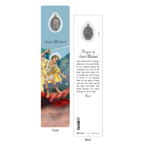 Laminated Bookmark with Medal - Saint Michael
