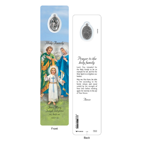 Laminated Bookmark with Medal - Holy Family