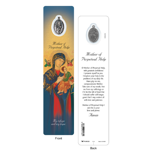 Laminated Bookmark with Medal - Our Lady of Perpetual Help