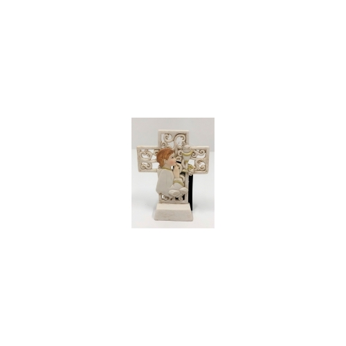 Holy Communion Boy Resin Plaque