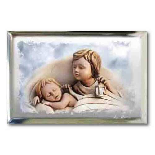 Angel Sterling Silver Plaque - Bicolour 150x100