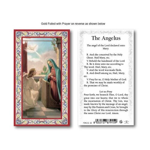 Holy Card  734  - The Angelus - Gold Edge
