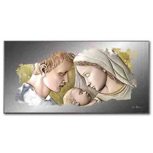 Holy Family Silver Coloured Plaque - 710 x 350