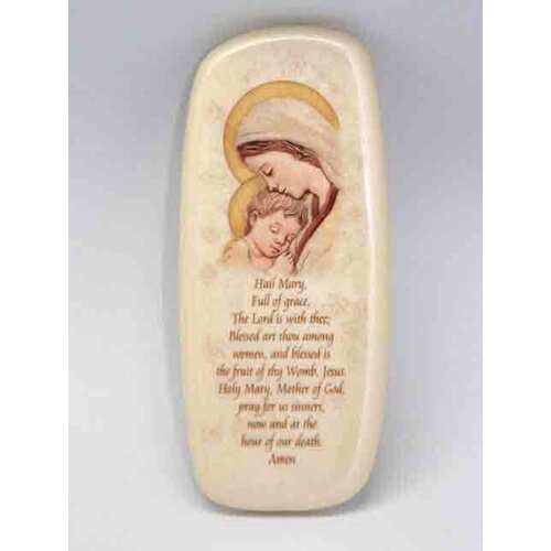 Stone Look Plaque - Hail Mary 70mm x 150mm