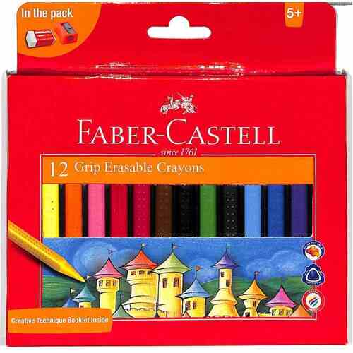 Stationary -  12 Grip Erasable Crayons