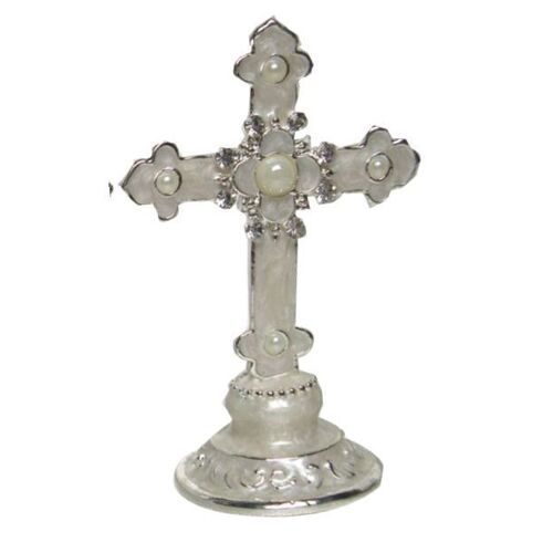 Pearl Standing Cross White