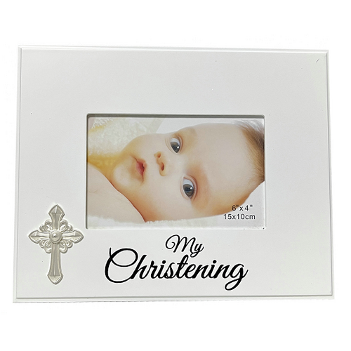 My Christening MDF Photo Frame with Cross