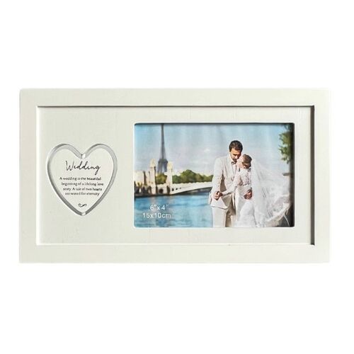 Wedding Photo Frame with Double Sided Rotating  Heart