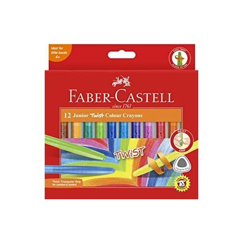 Stationary -  12 Junior Triangular Twist Crayons