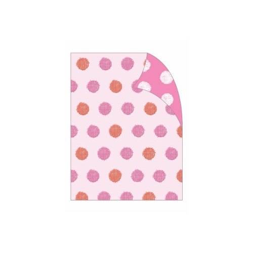Gift Wrap - Woven Dots On Pink