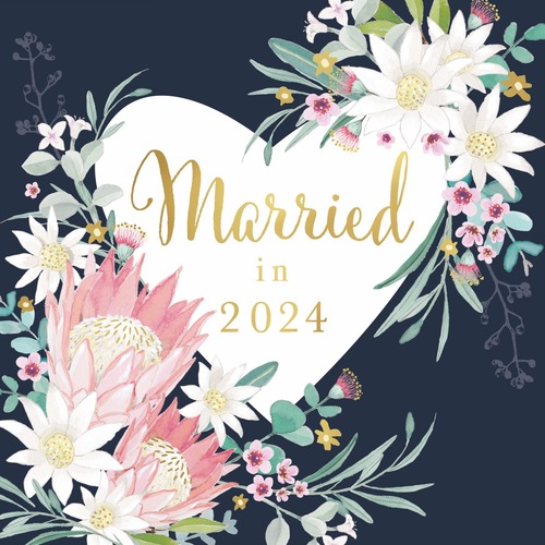 Card - Married in 2024 Botanical