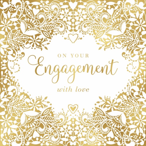 Card - On Your Engagement Lace