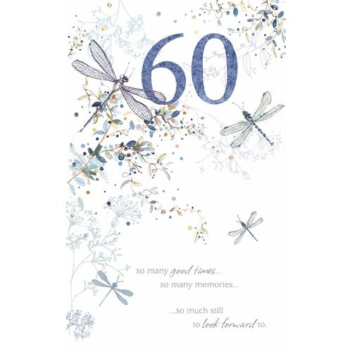 Card - 60th Birthday Dragonflies