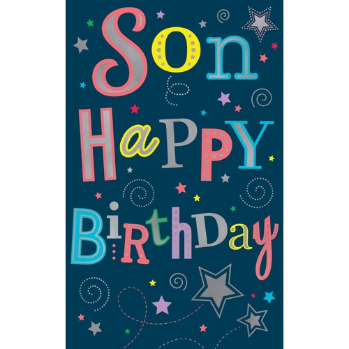 Card - Birthday Son Stars