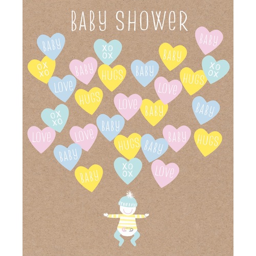 Card - Baby Shower Hearts