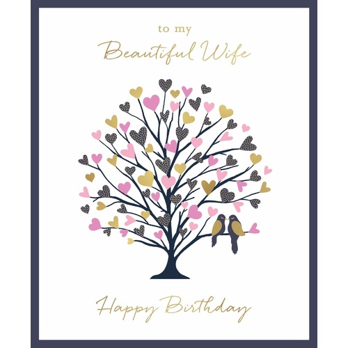 Card - Happy Birthday to my Beautiful Wife