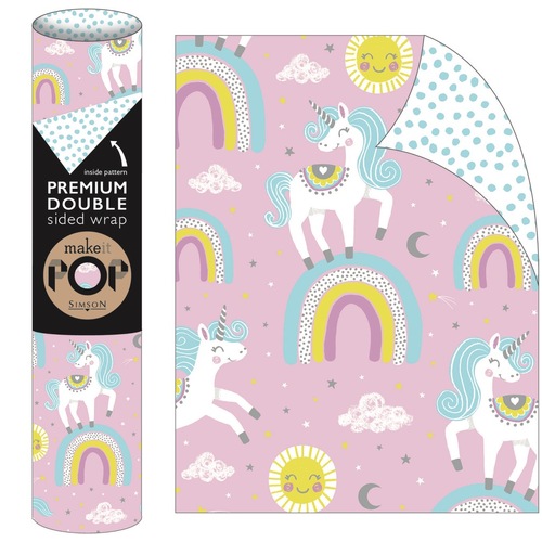 Roll Wrap - Unicorns & Rainbows (2m)