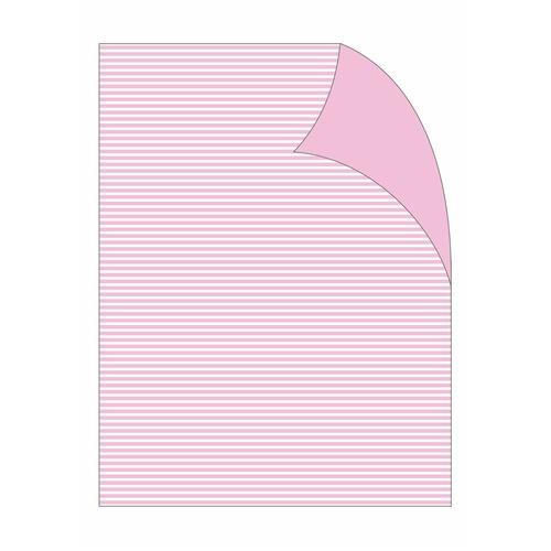 Gift Wrap - Pink Stripe On White