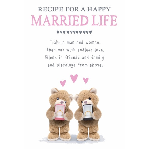 Card - Happy Wedding Life Cute Bears